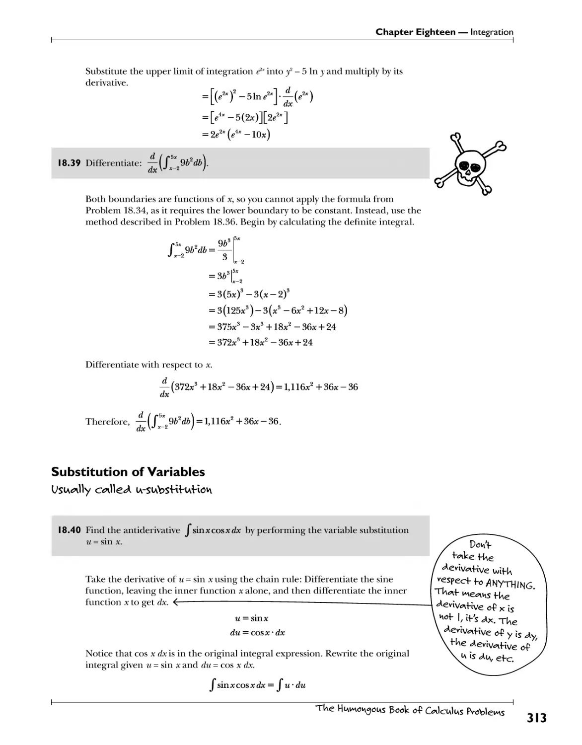 Substitution of Variables 313