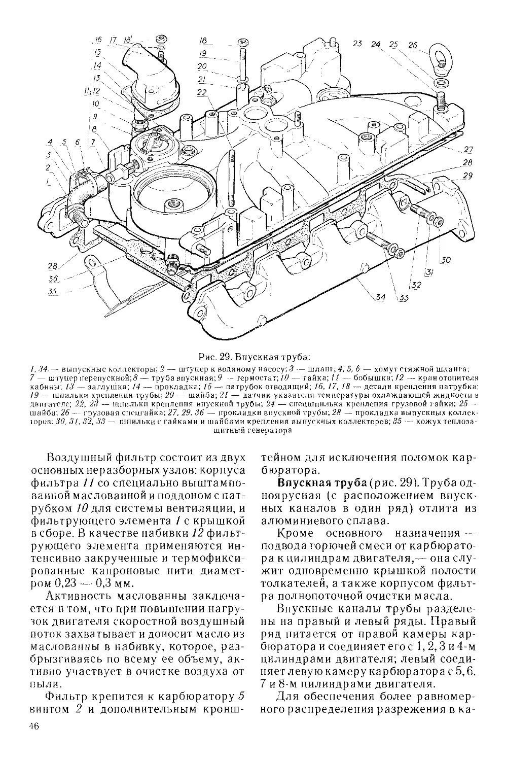 Схема двс газ 53