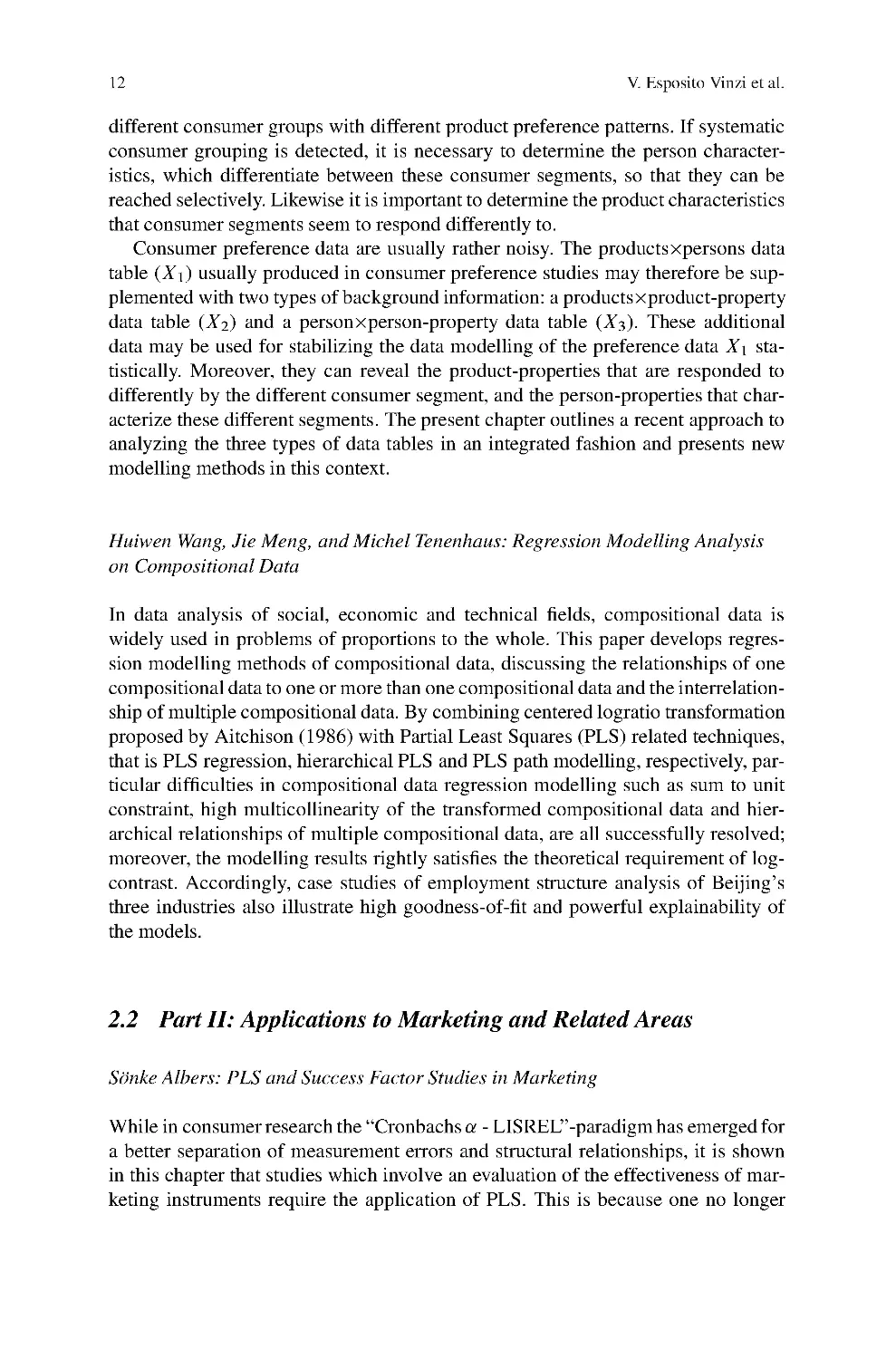 2.2 Part II: Applications to Marketing and Related Areas