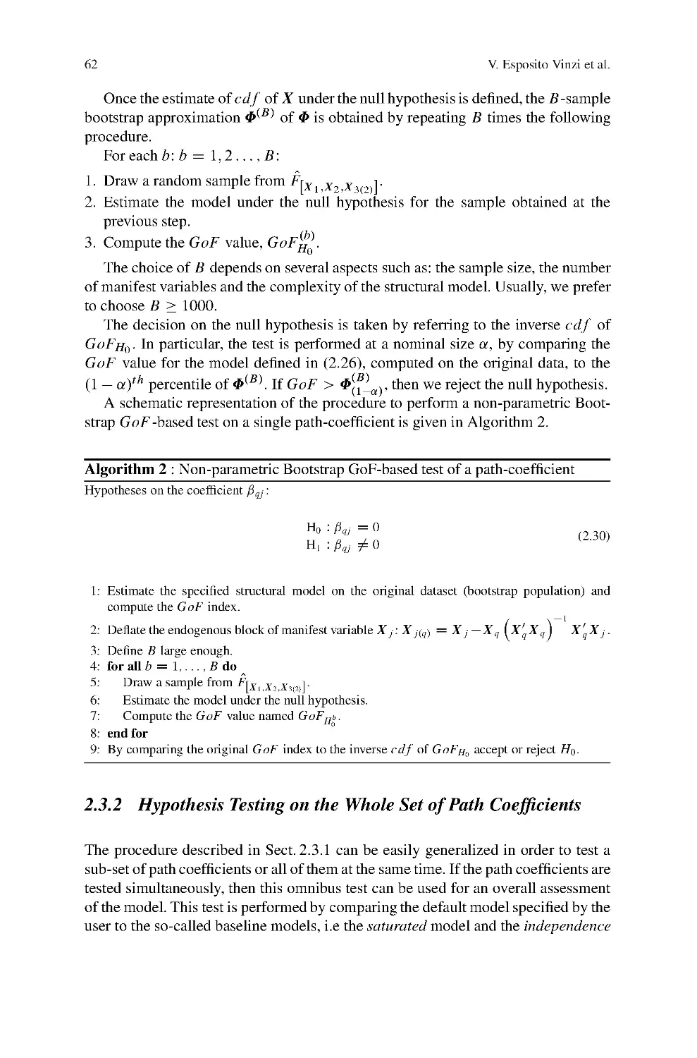 2.3.2 Hypothesis Testing on the Whole Set of Path Coefficients