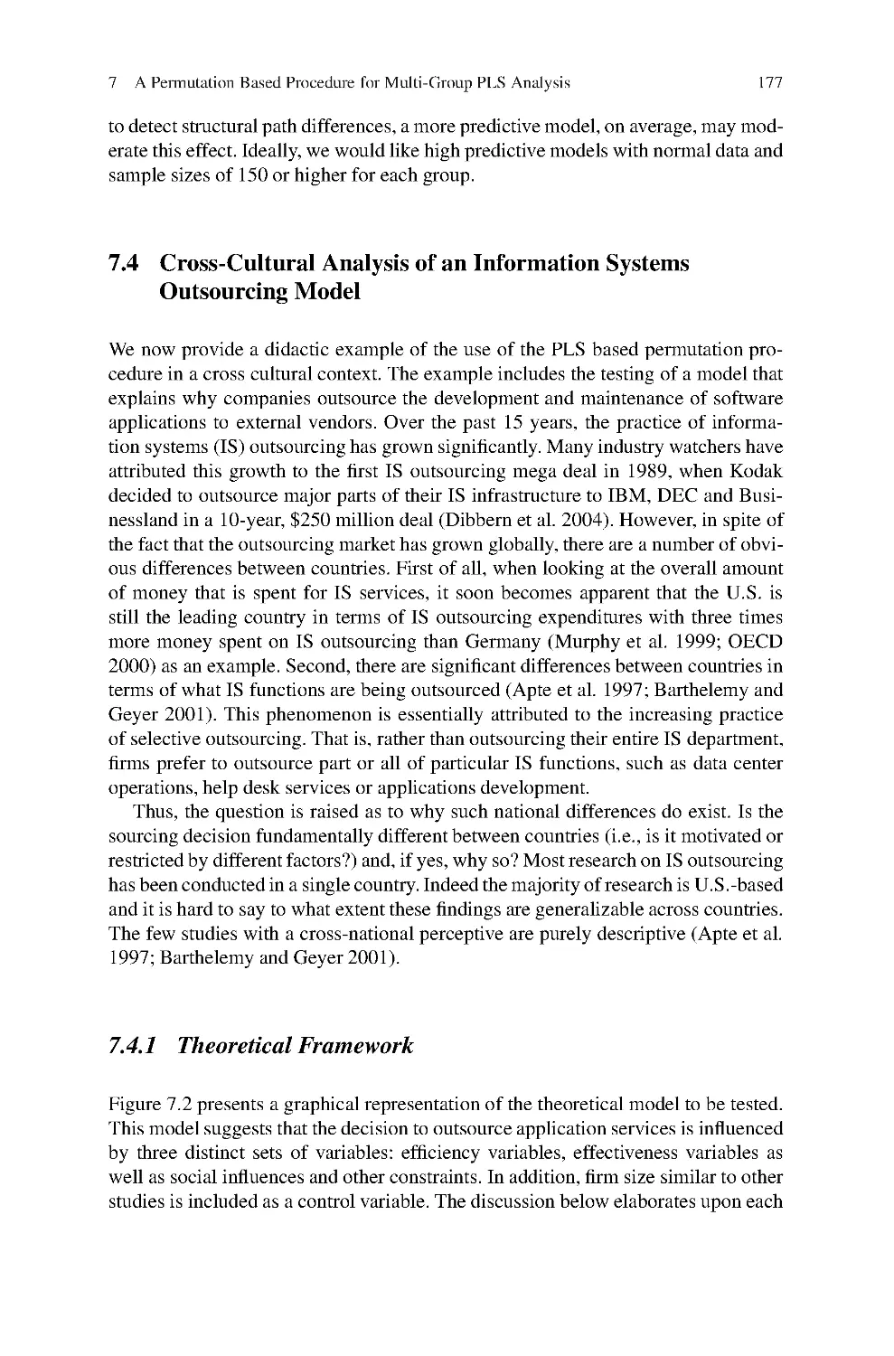 7.4 Cross-Cultural Analysis of an Information Systems Outsourcing Model