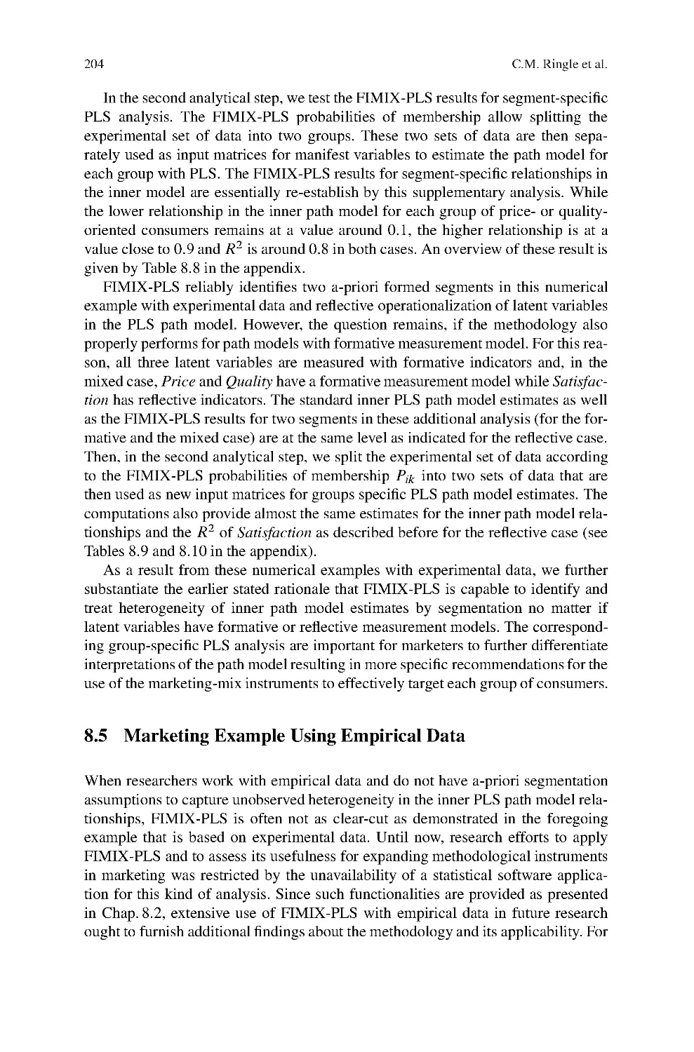 8.5 Marketing Example Using Empirical Data