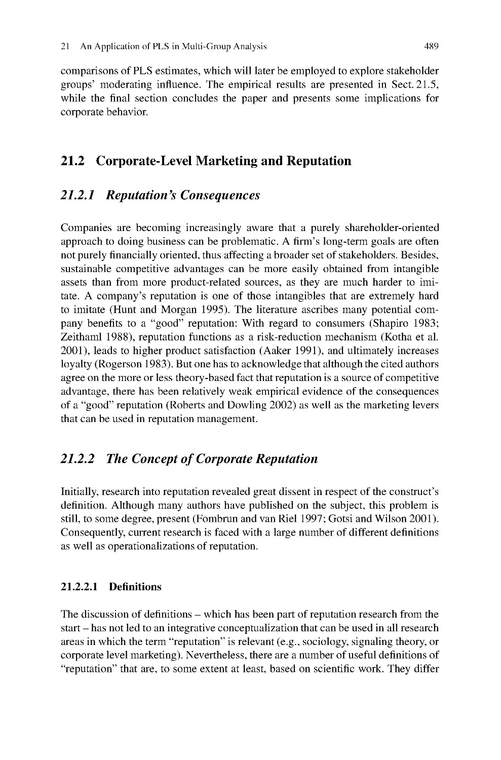 21.2 Corporate-Level Marketing and Reputation
21.2.2 The Concept of Corporate Reputation