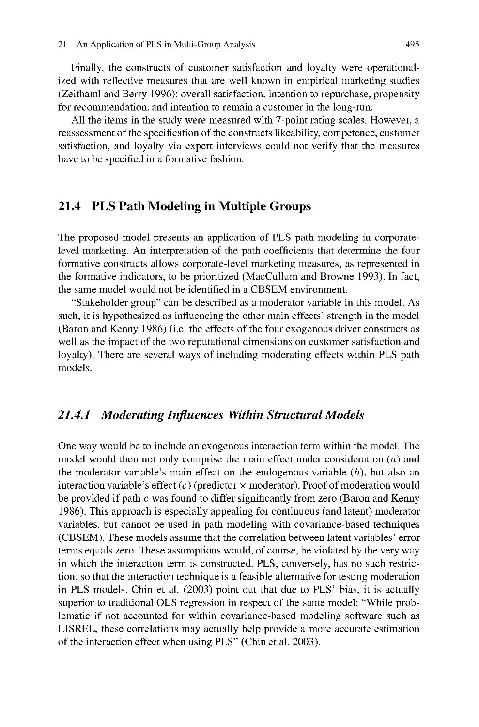 21.4 PLS Path Modeling in Multiple Groups