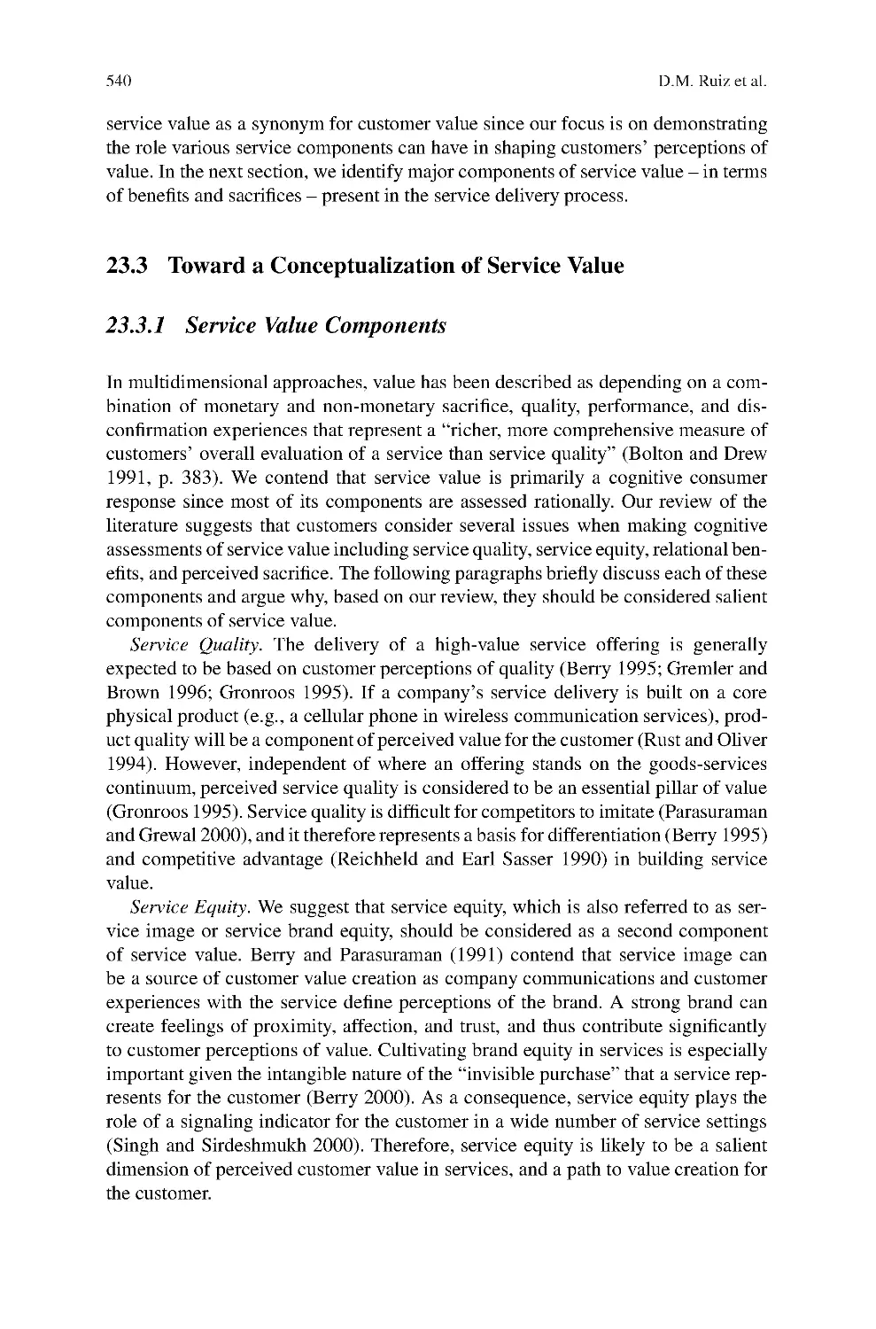 23.3 Toward a Conceptualization of Service Value