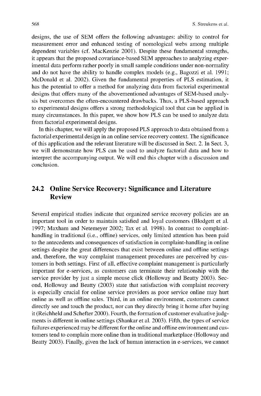 24.2 Online Service Recovery: Significance and Literature Review
