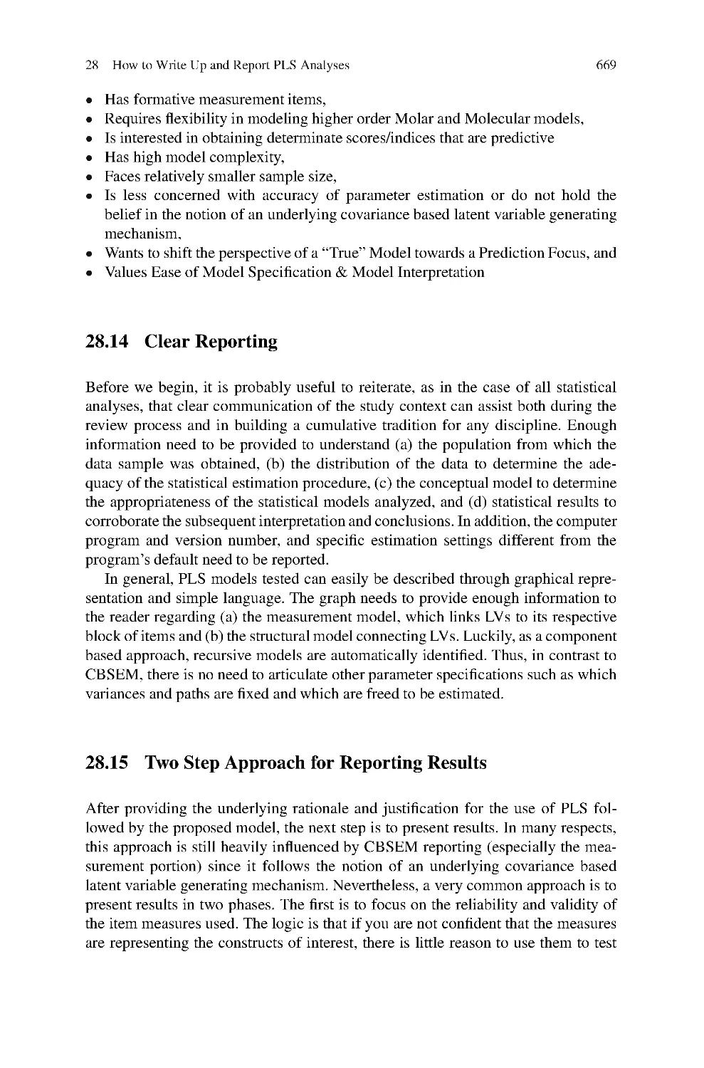 28.14 Clear Reporting
28.15 Two Step Approach for Reporting Results