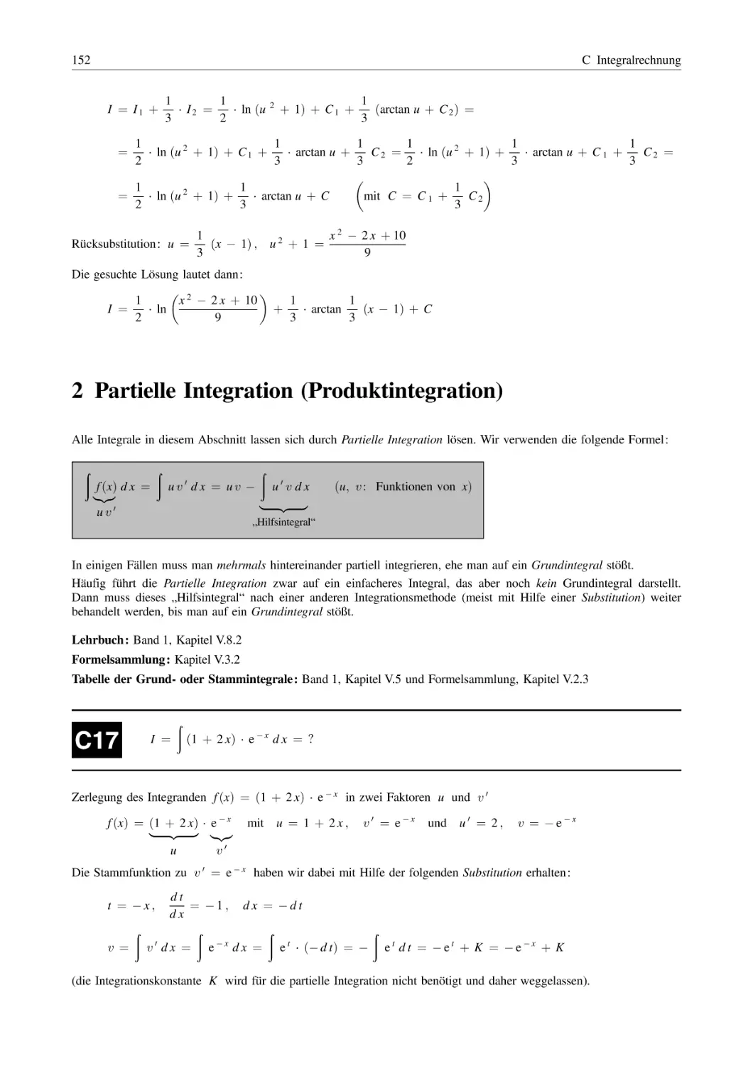 2 Partielle Integration (Produktintegration)