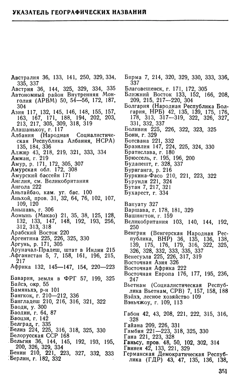 Указатель географических названий