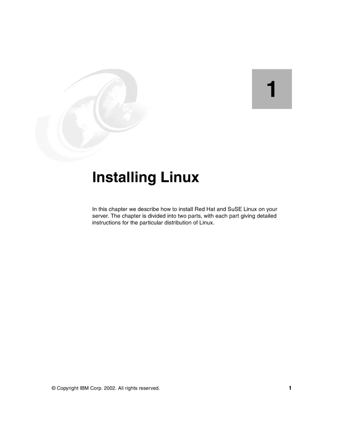 Chapter 1. Installing Linux