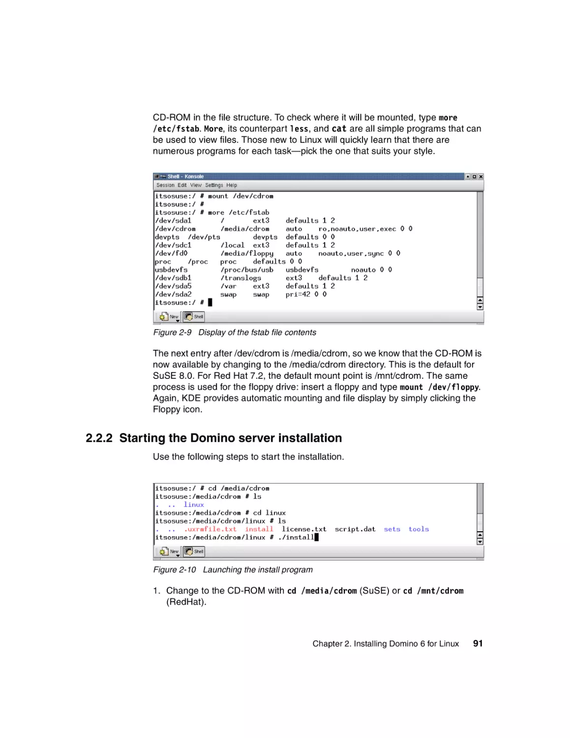 2.2.2 Starting the Domino server installation