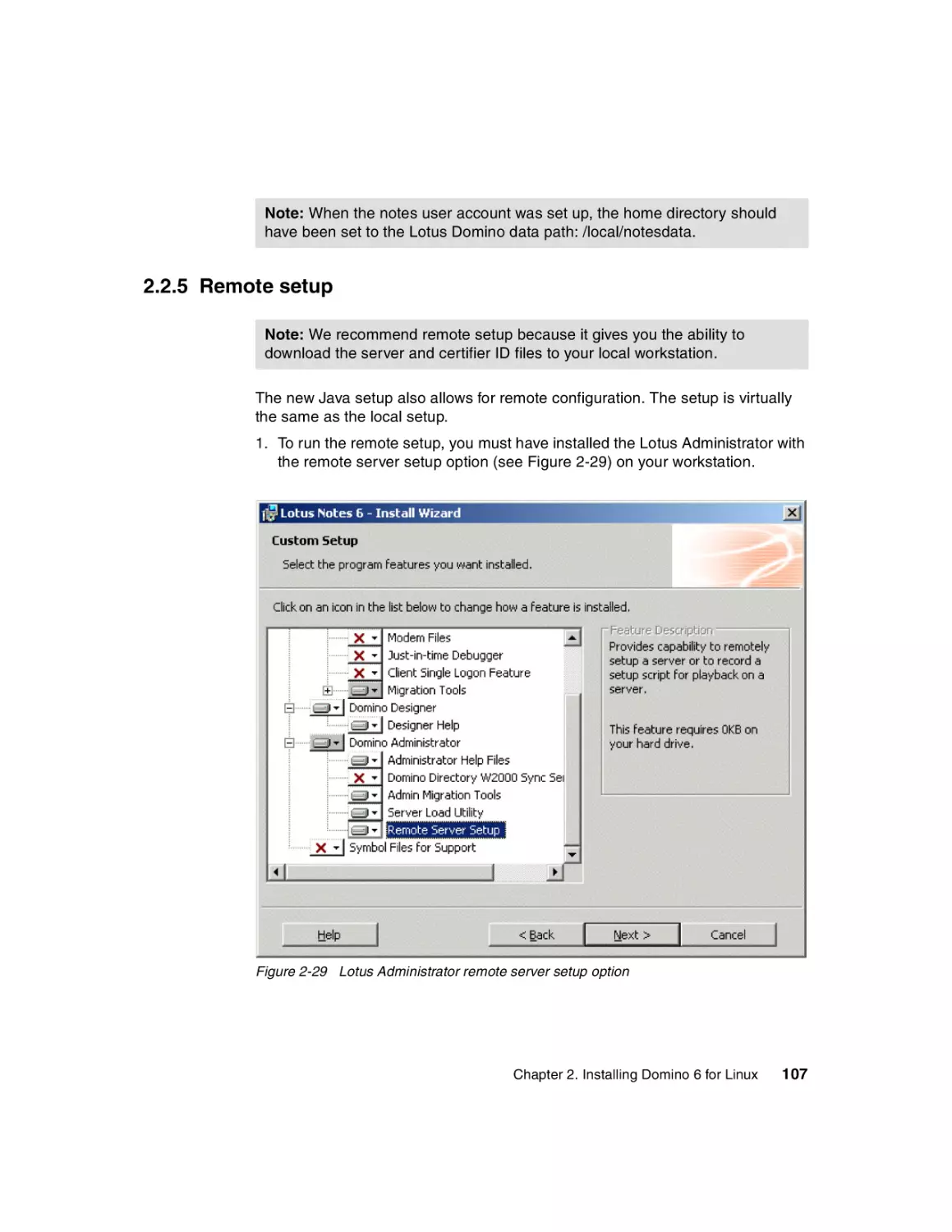 2.2.5 Remote setup