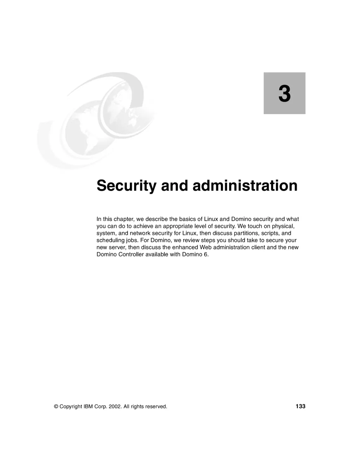 Chapter 3. Security and administration