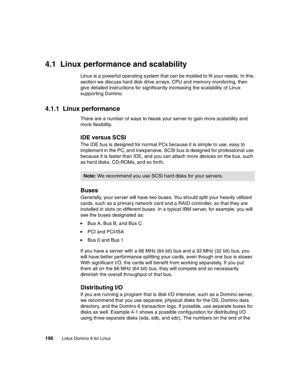 4.1 Linux performance and scalability
4.1.1 Linux performance