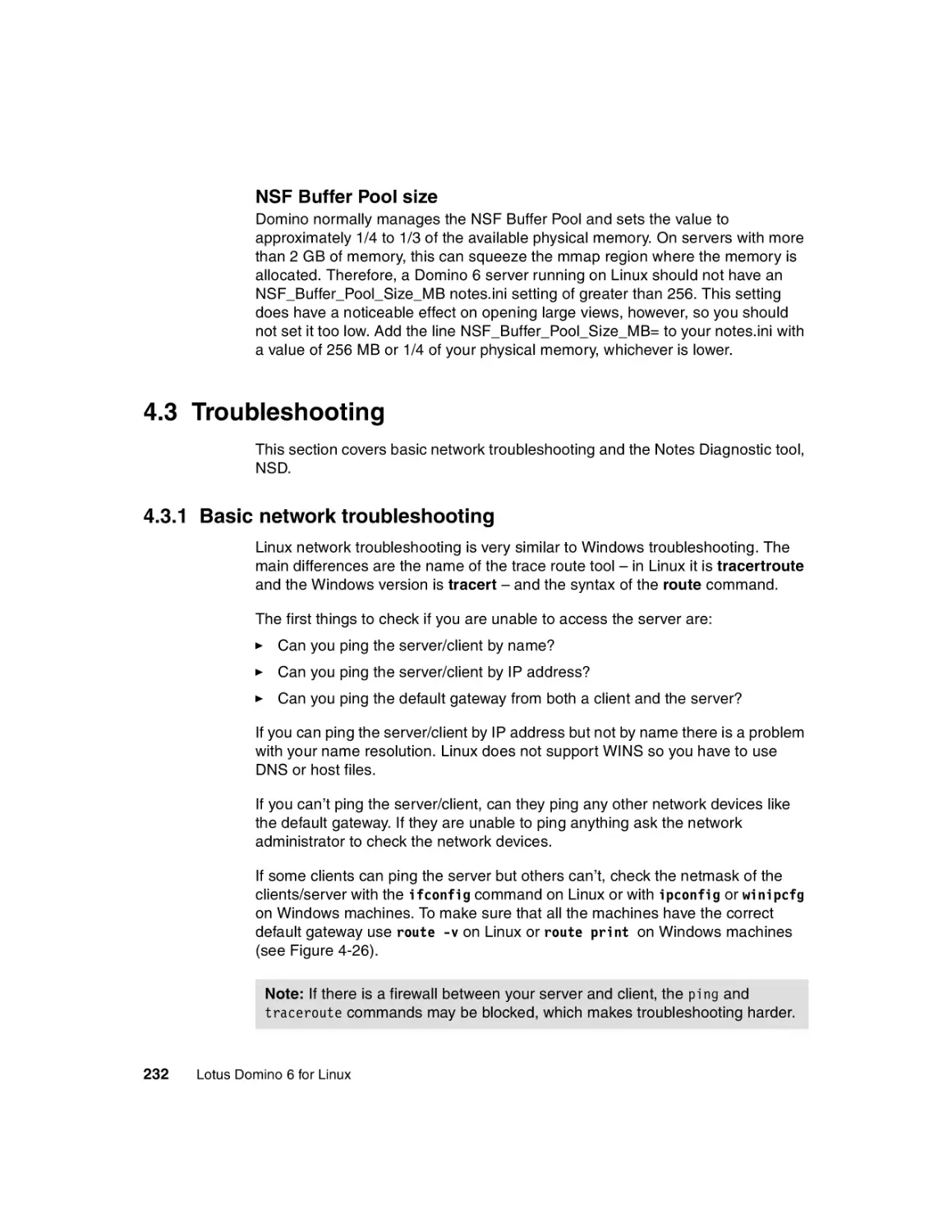 4.3 Troubleshooting
4.3.1 Basic network troubleshooting