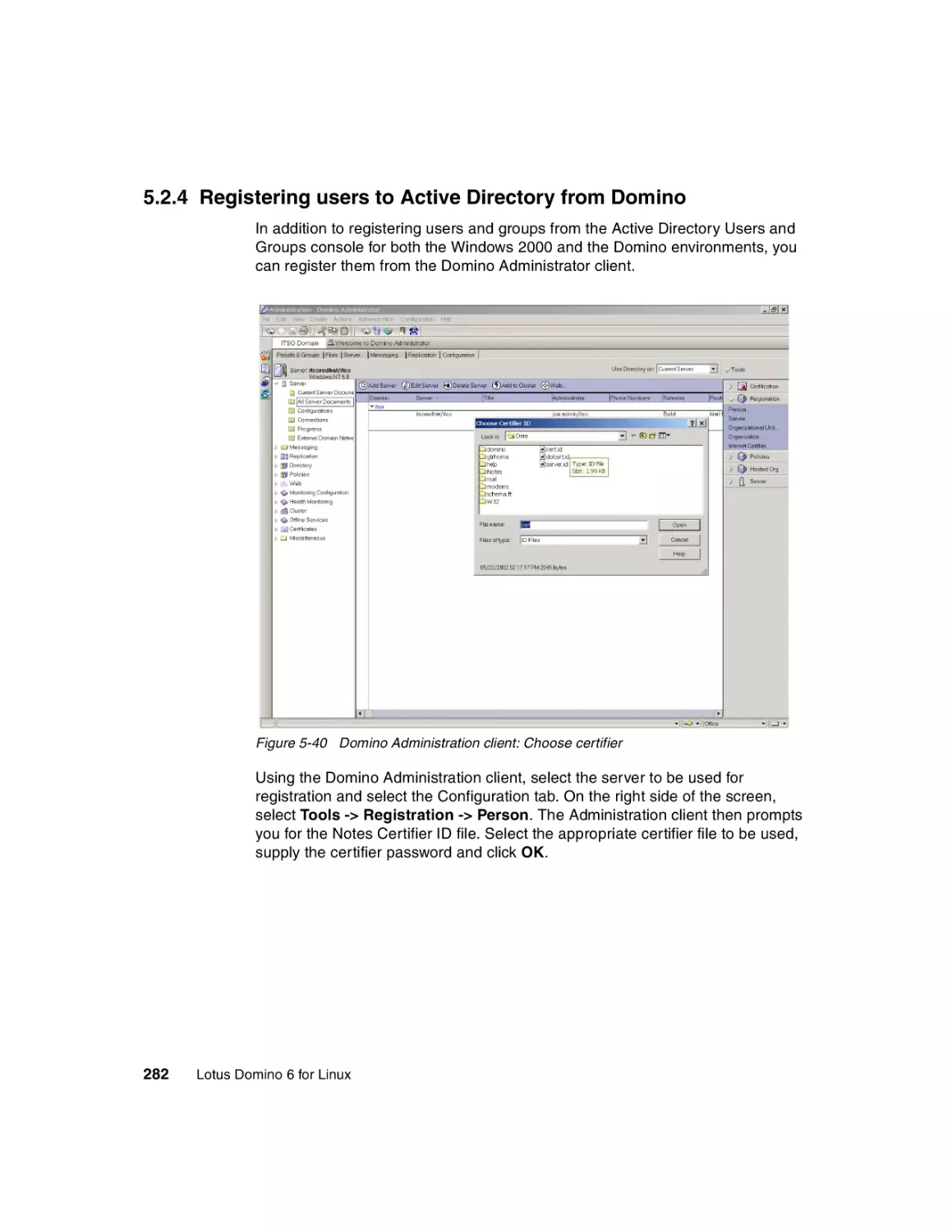 5.2.4 Registering users to Active Directory from Domino