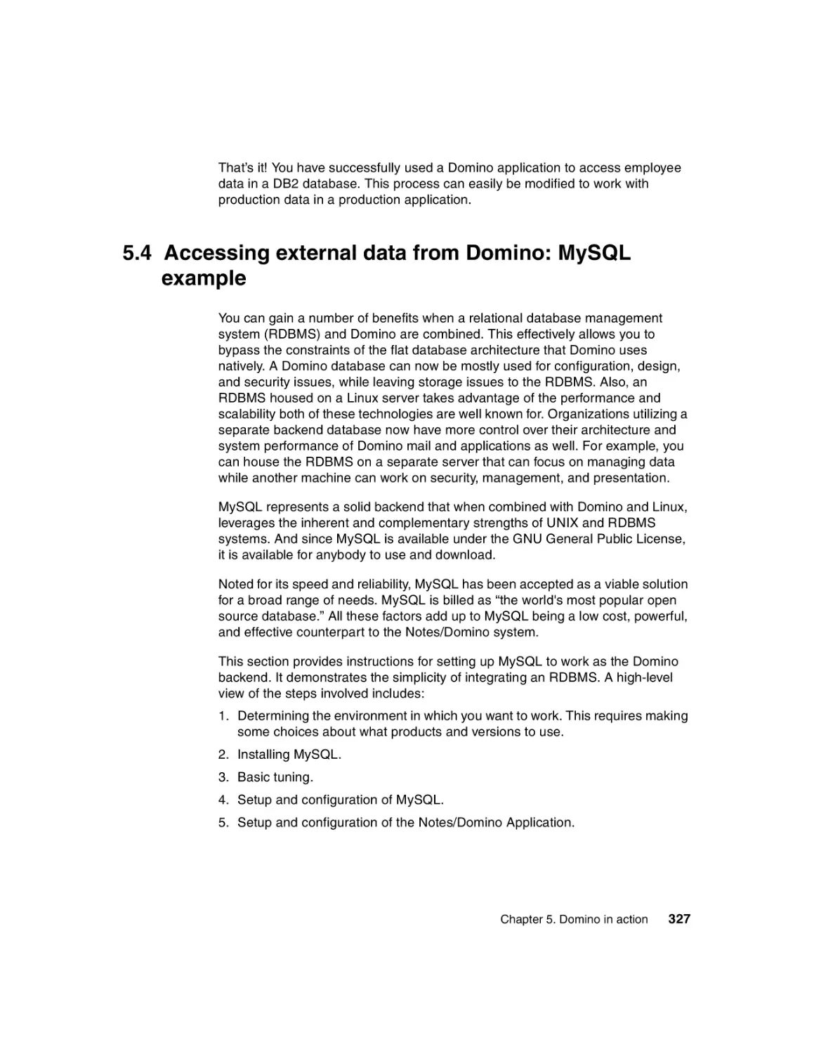 5.4 Accessing external data from Domino