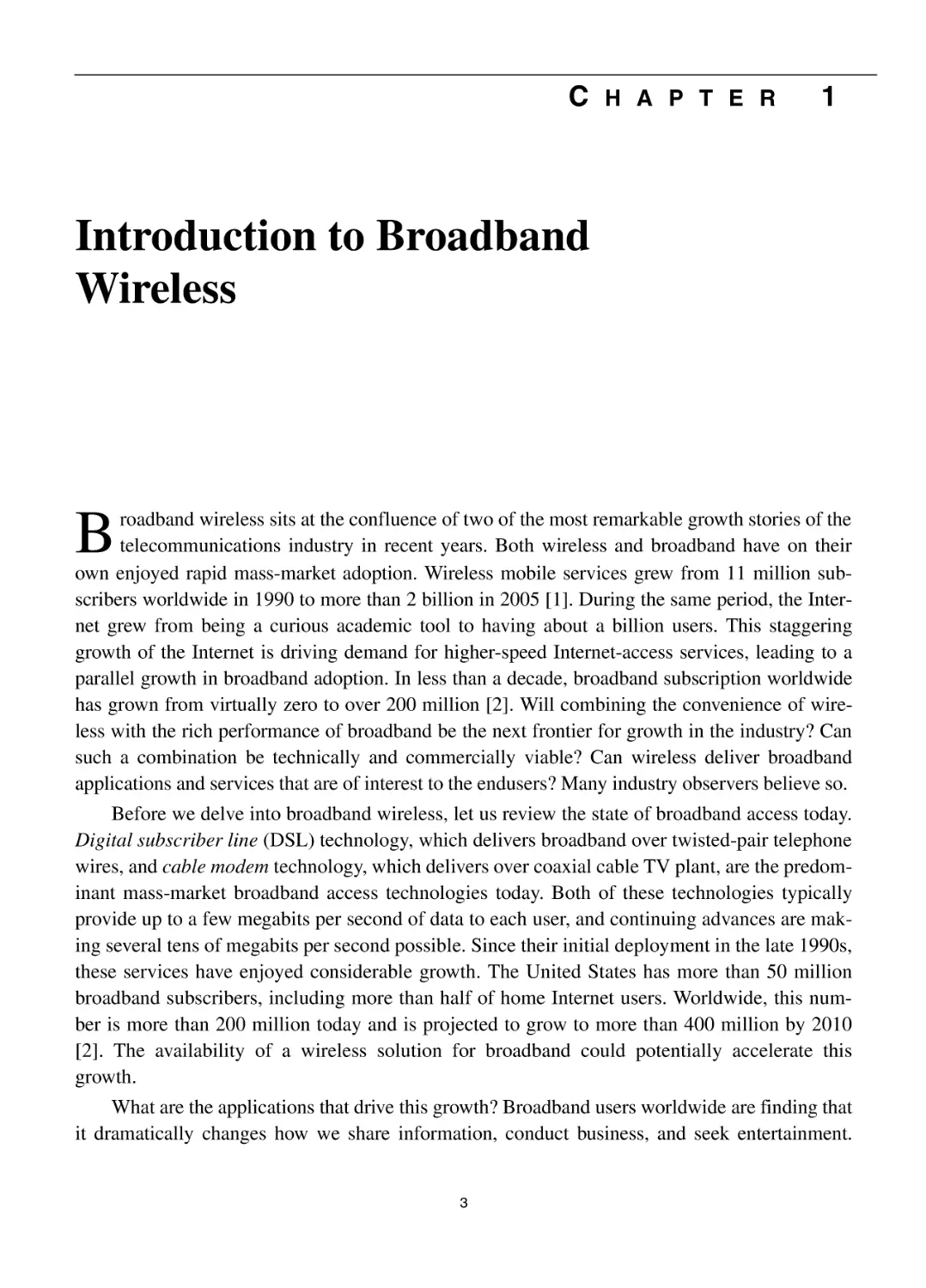 Chapter 1 Introduction to Broadband Wireless