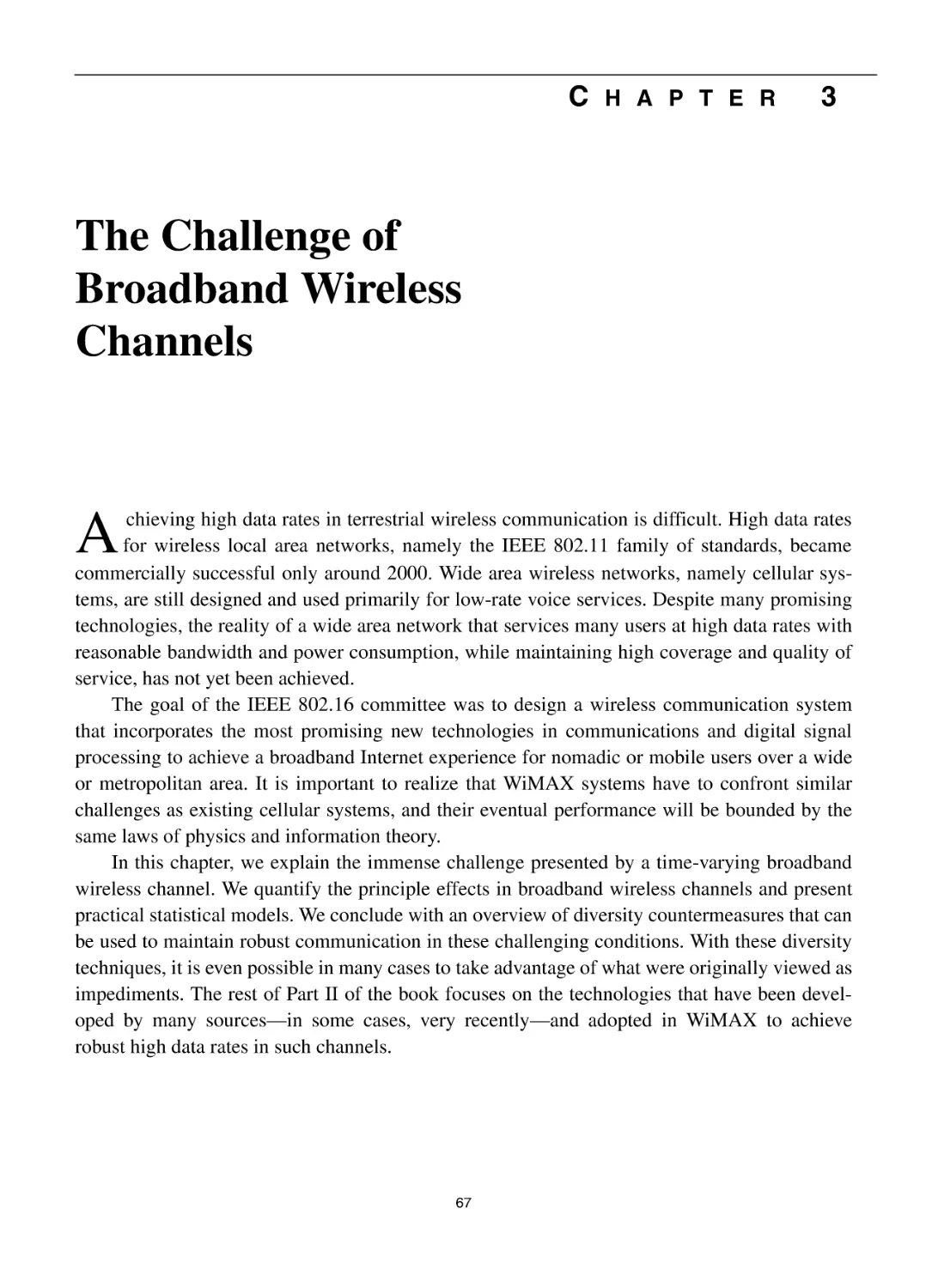 Chapter 3 The Challenge of Broadband Wireless Channels