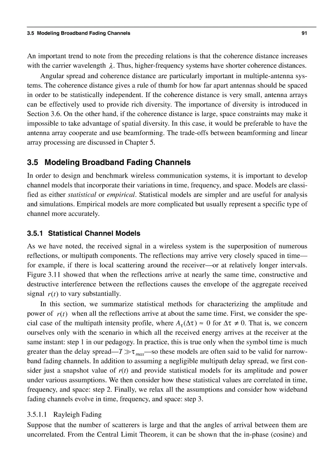 3.5 Modeling Broadband Fading Channels