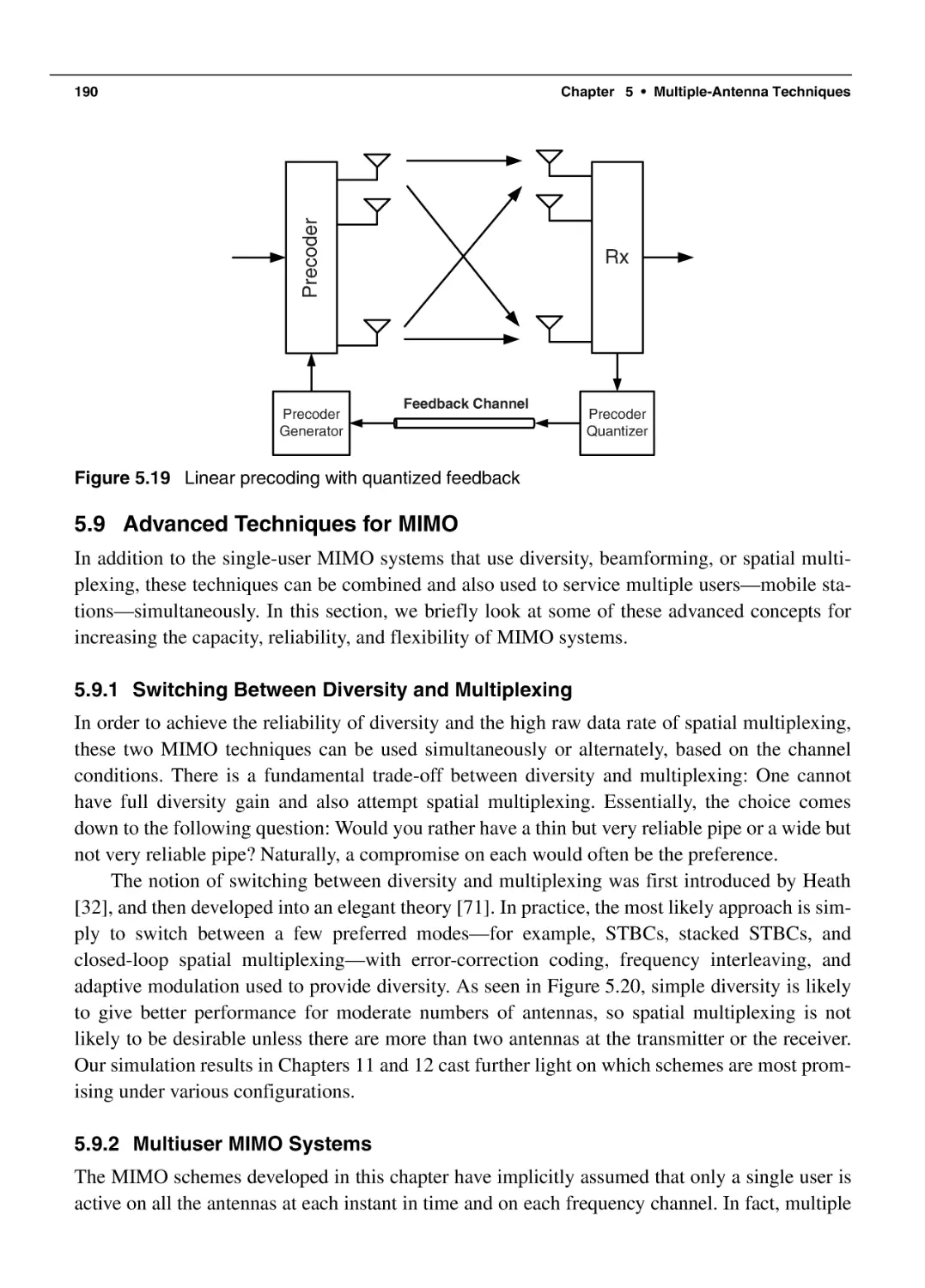 5.9 Advanced Techniques for MIMO