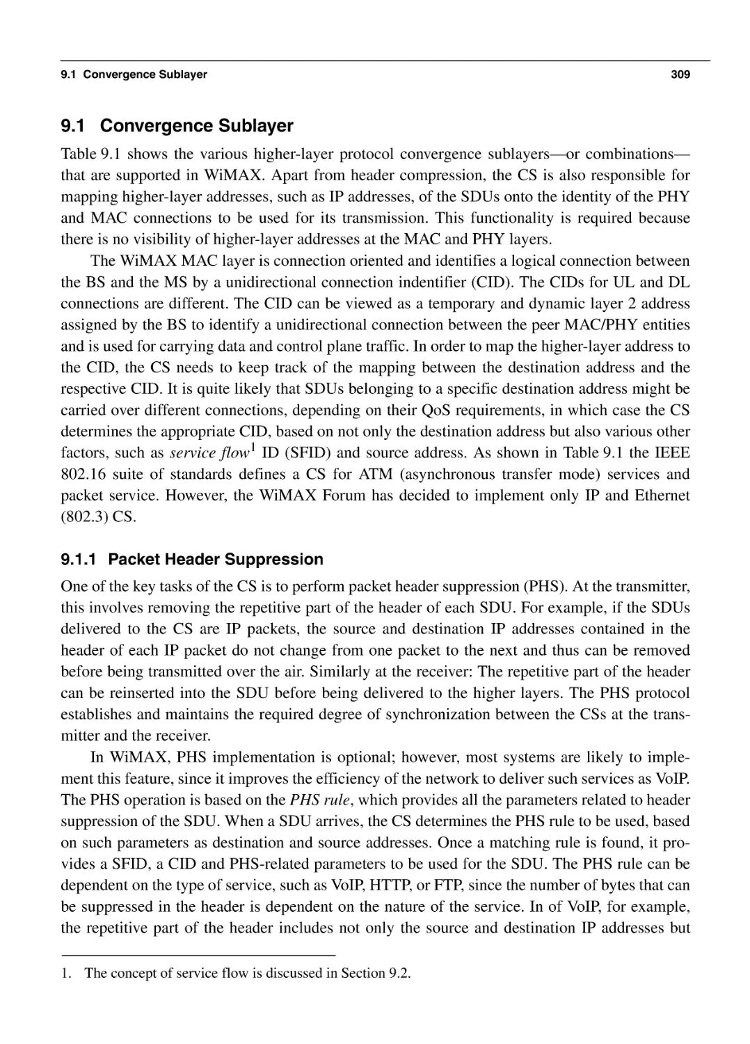 9.1 Convergence Sublayer