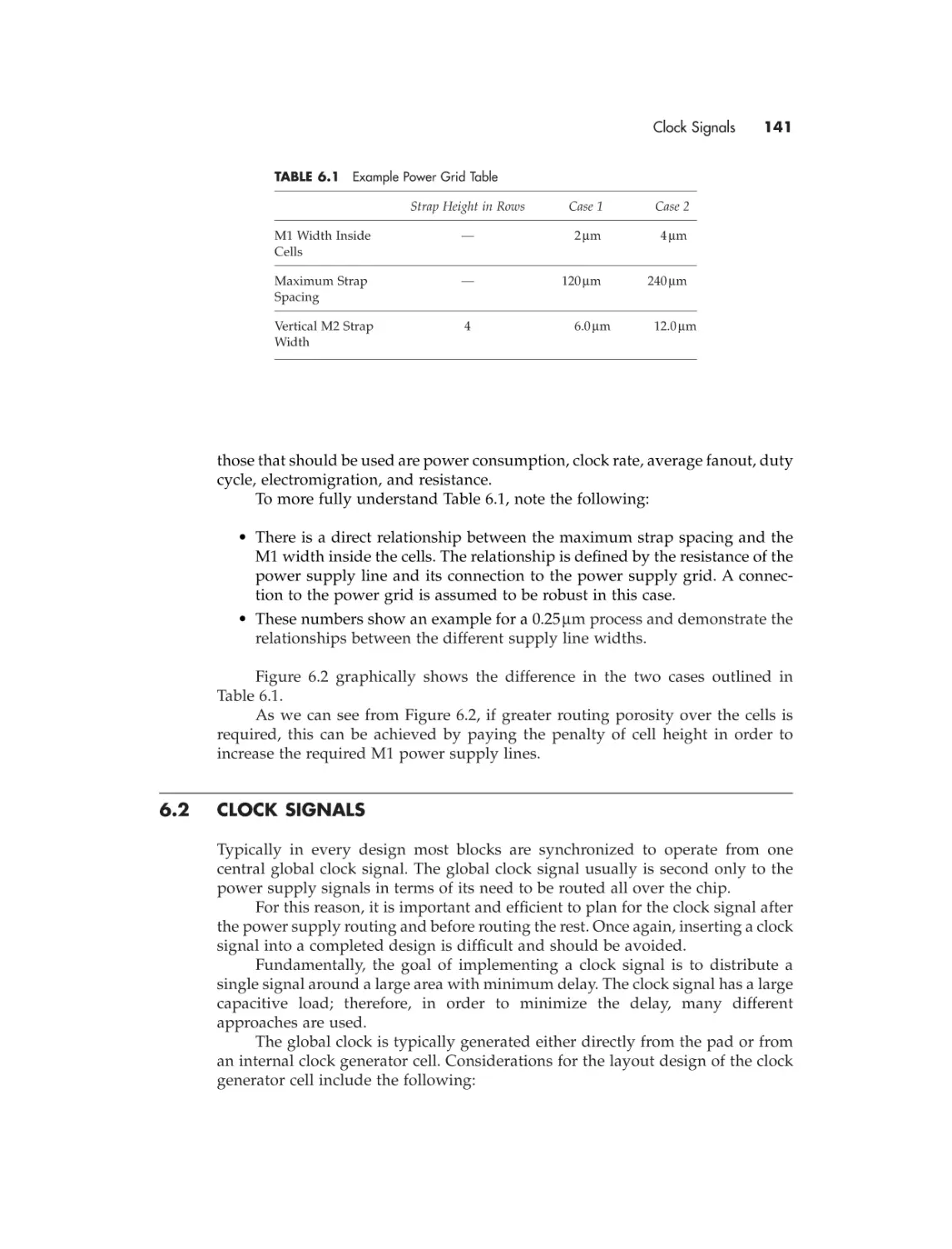 6.2 Clock signals