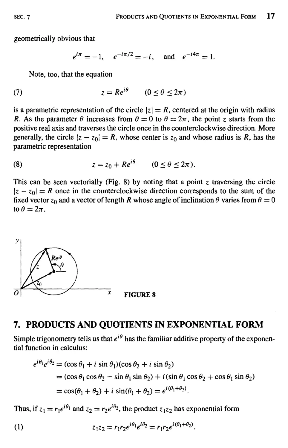Products and Quotients in Exponential Form