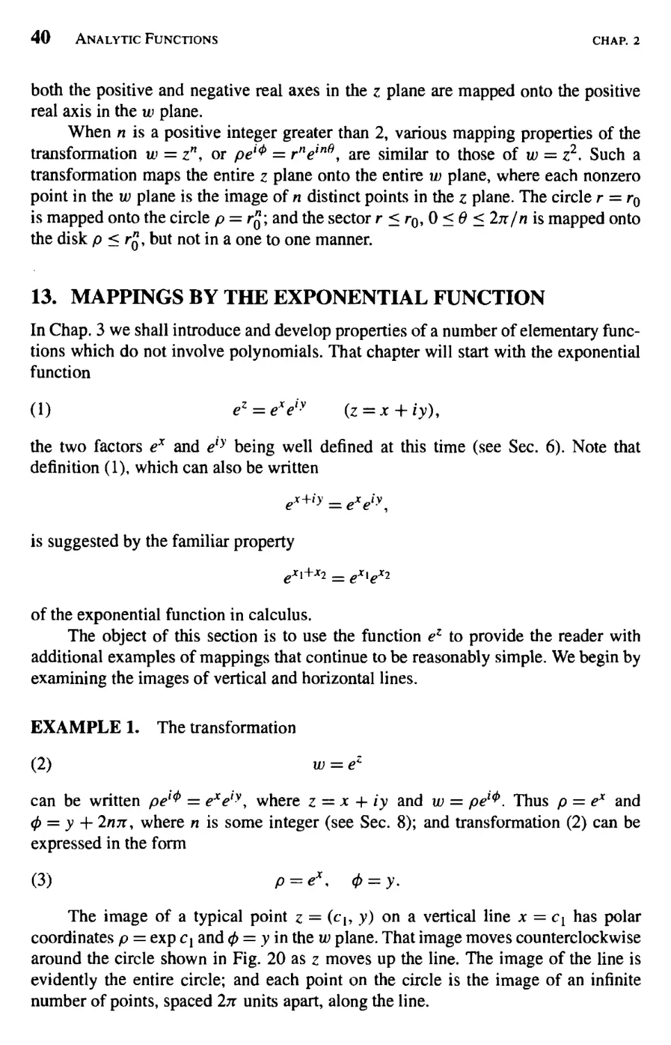 Mappings by the Exponential Function