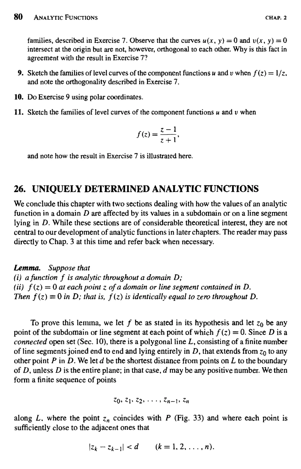 Uniquely Determined Analytic Functions
