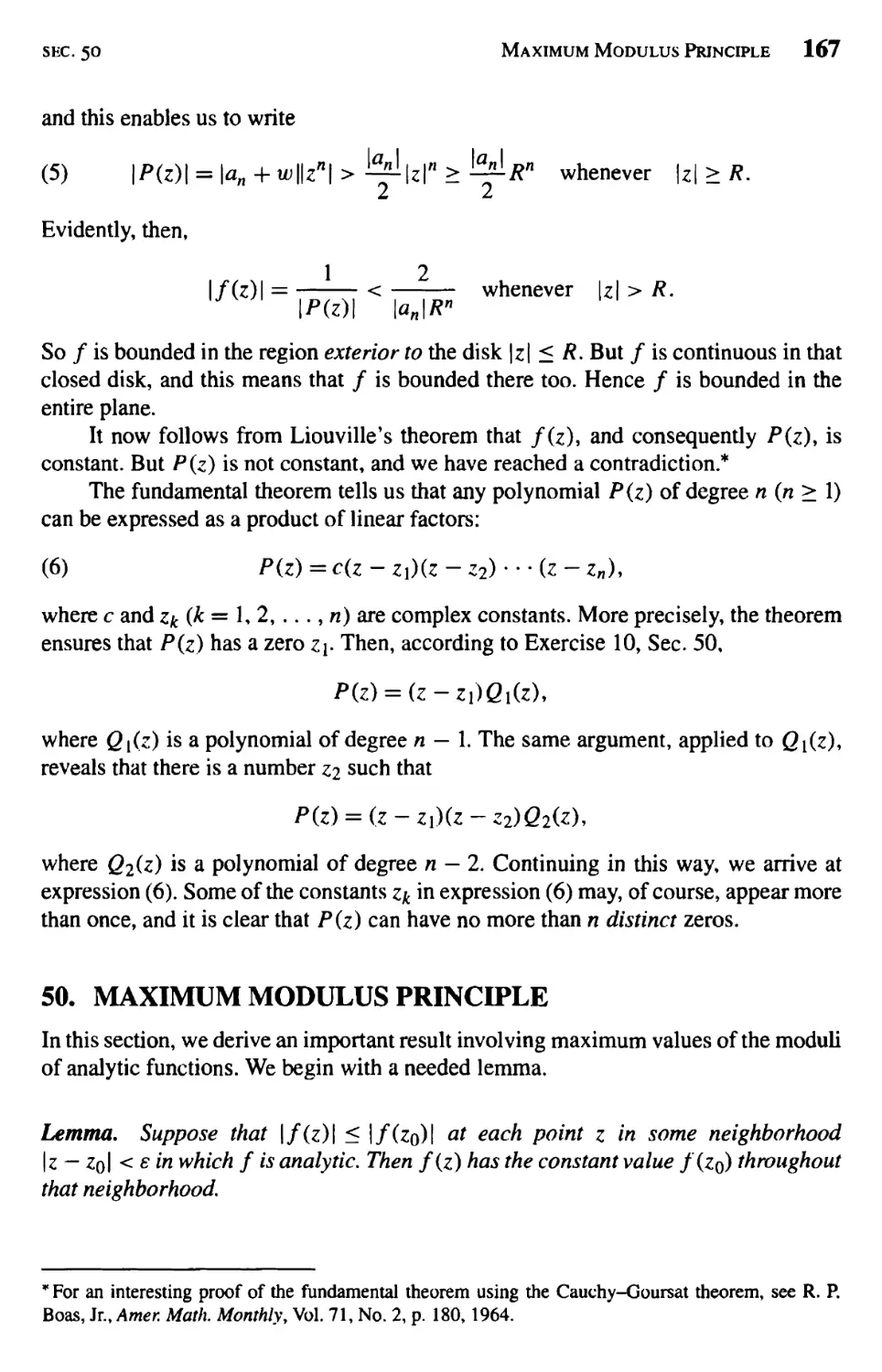 Maximum Modulus Principle