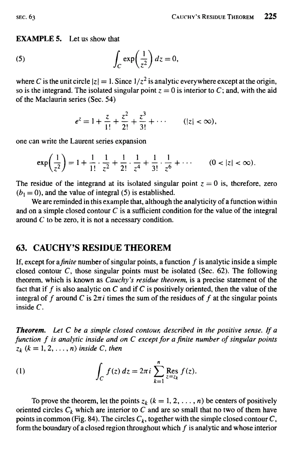Cauchy's Residue Theorem