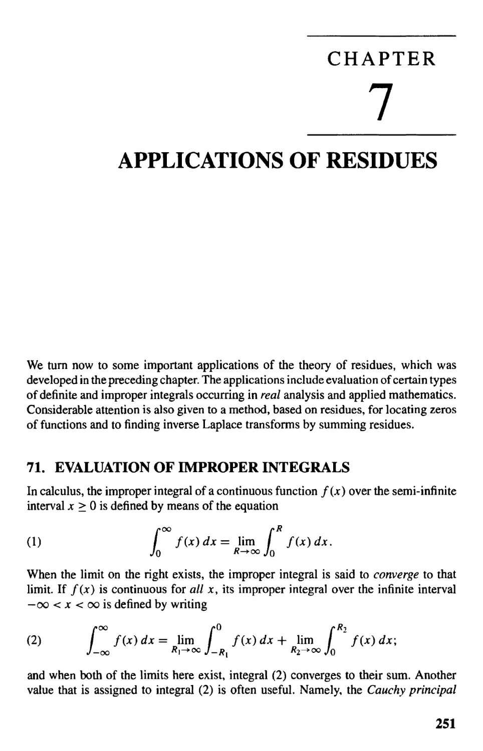 7 Applications of Residues