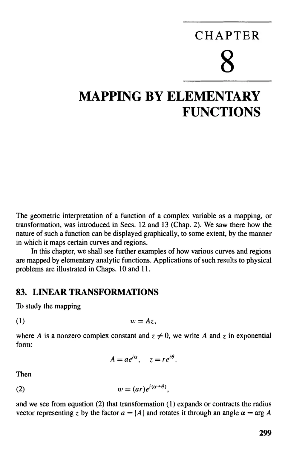 8 Mapping by Elementary Functions