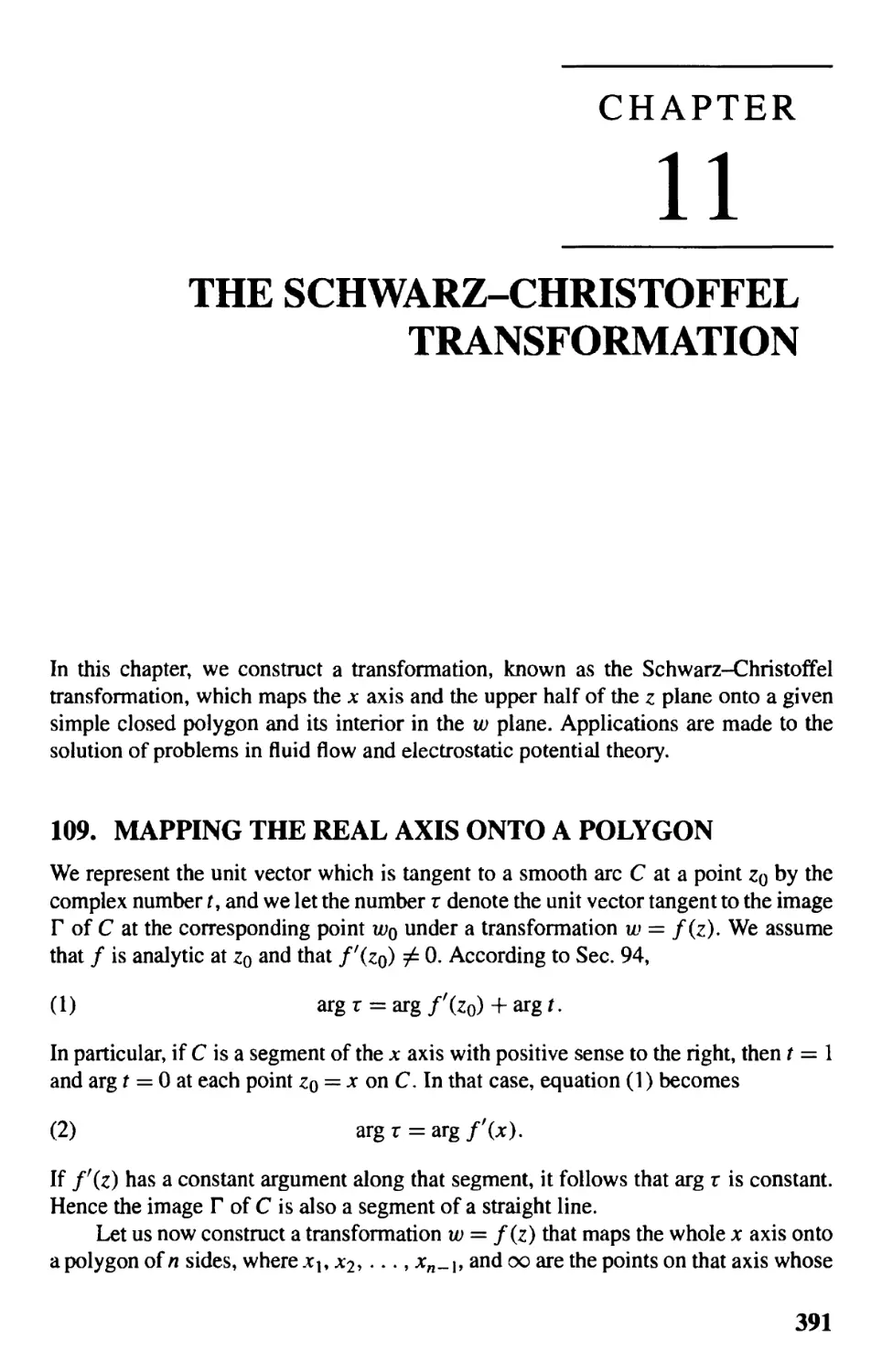 11 The Schwarz-Christoffel Transformation