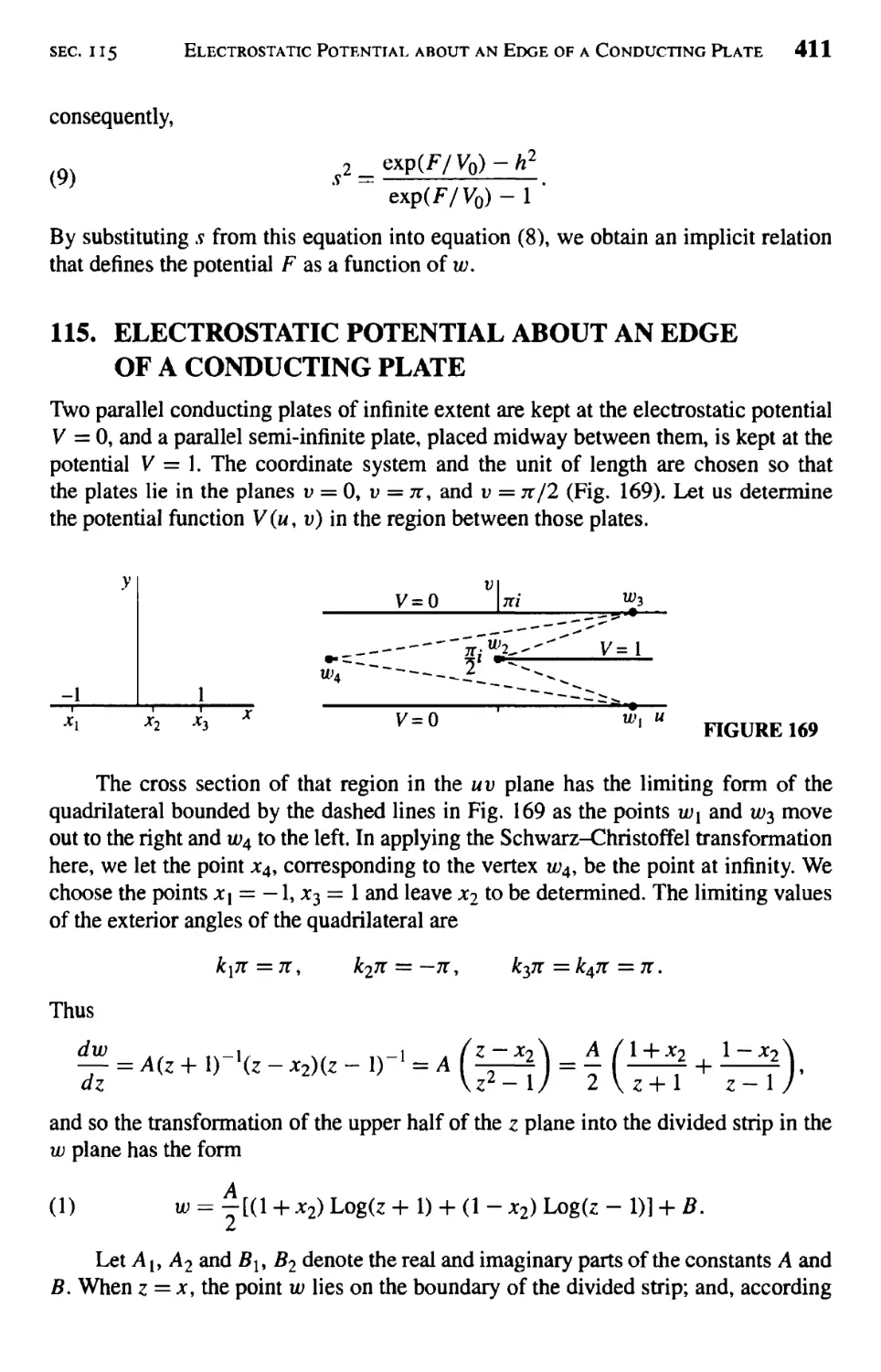 Electrostatic Potential about an Edge of a Conducting Plate