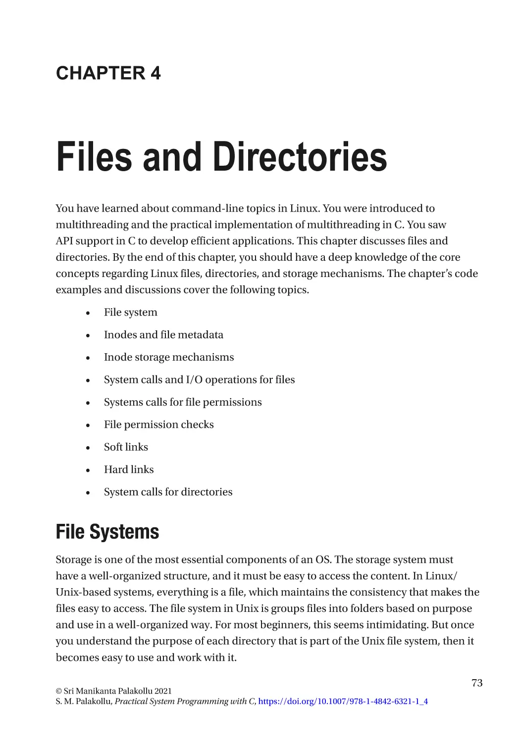 Chapter 4
File Systems