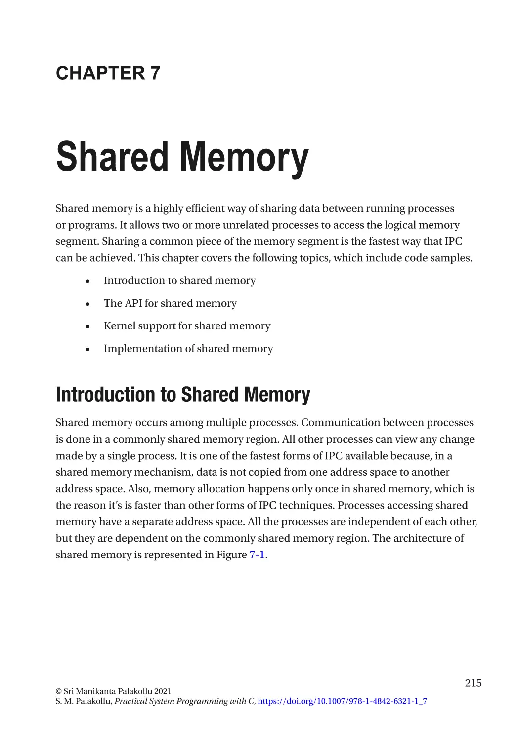 Chapter 7
Introduction to Shared Memory