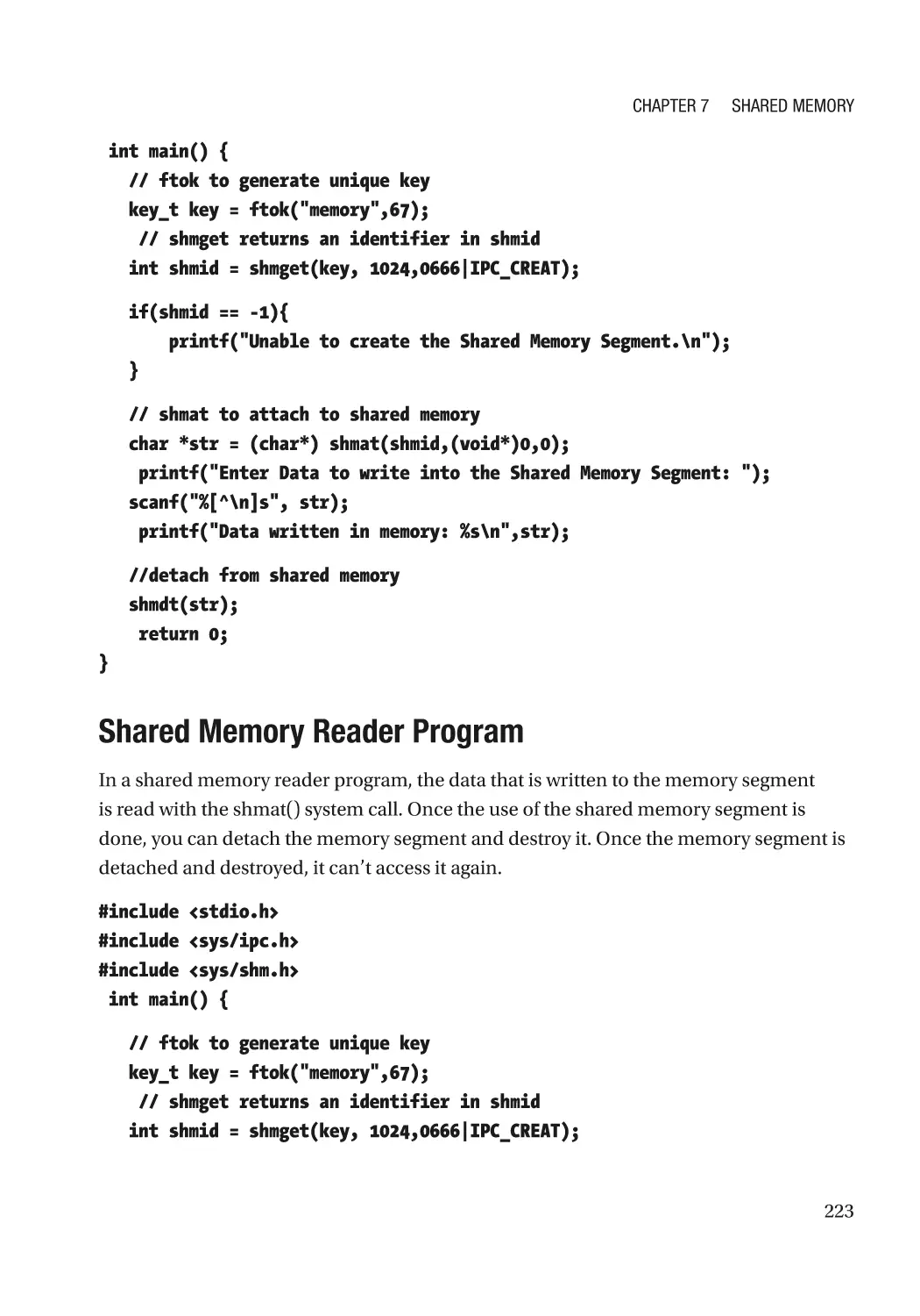 Shared Memory Reader Program