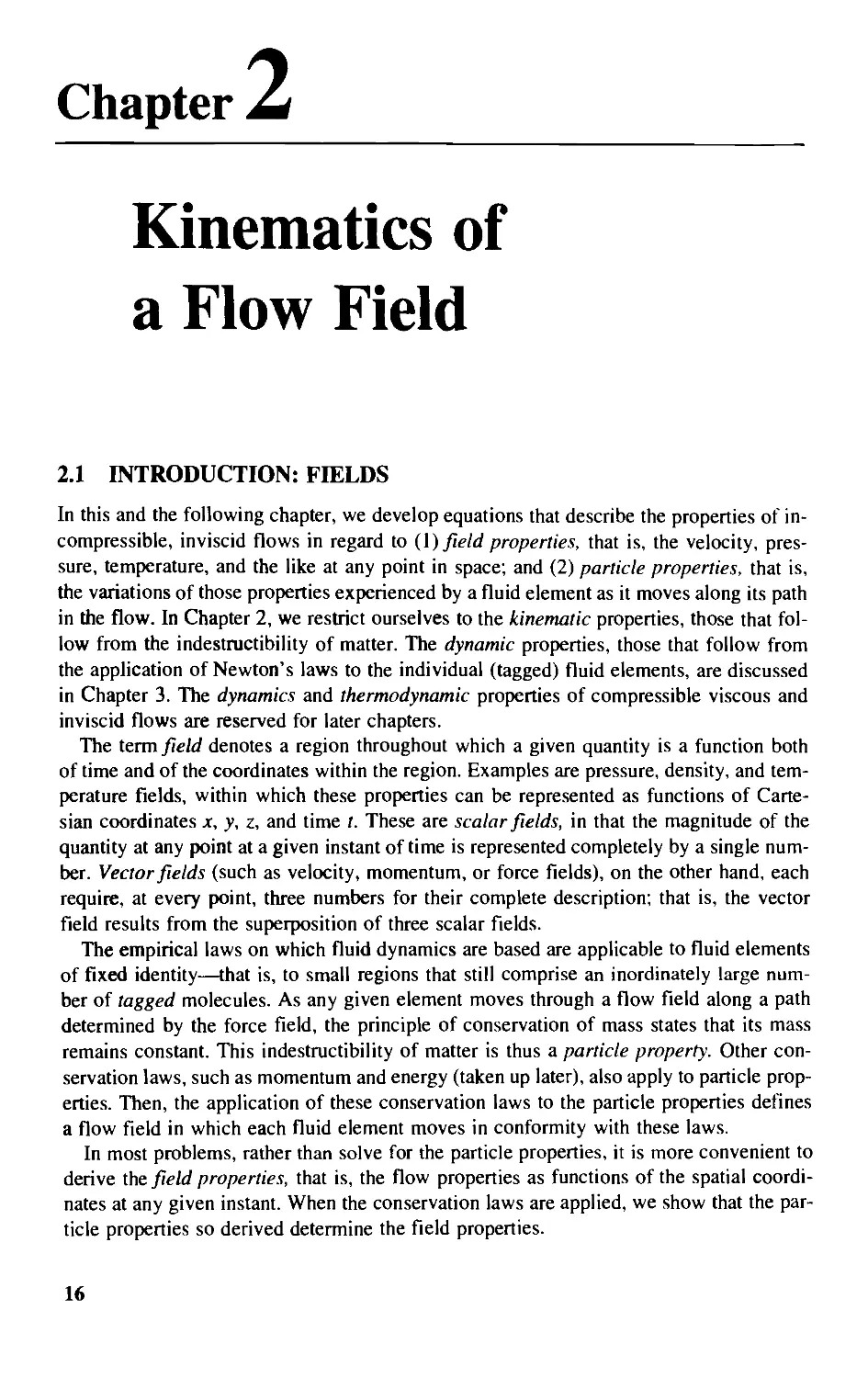 Chapter 2 - Kinematics of a Flow Field