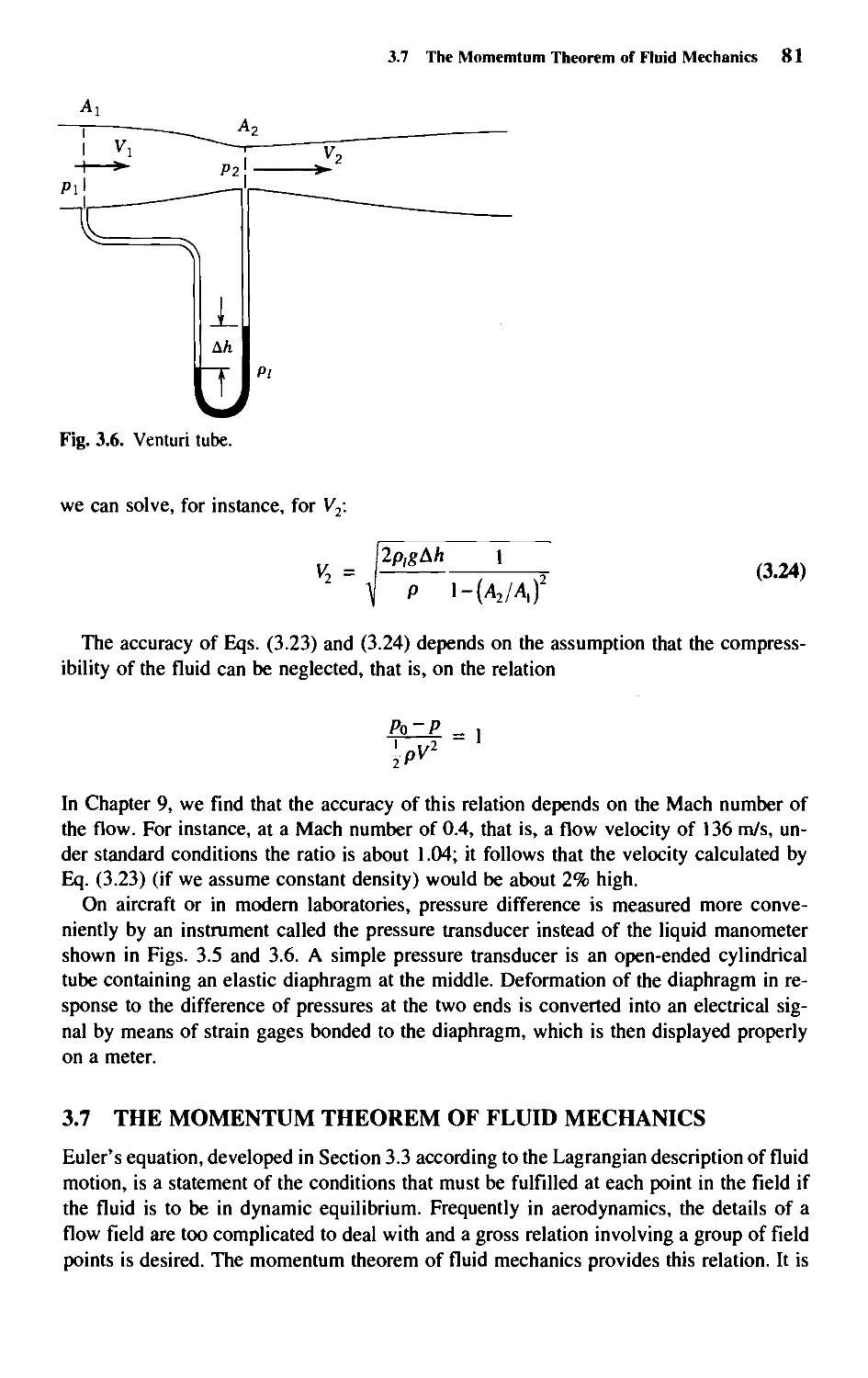 3.7 - The Momentum Theorem of Fluid Mechanics