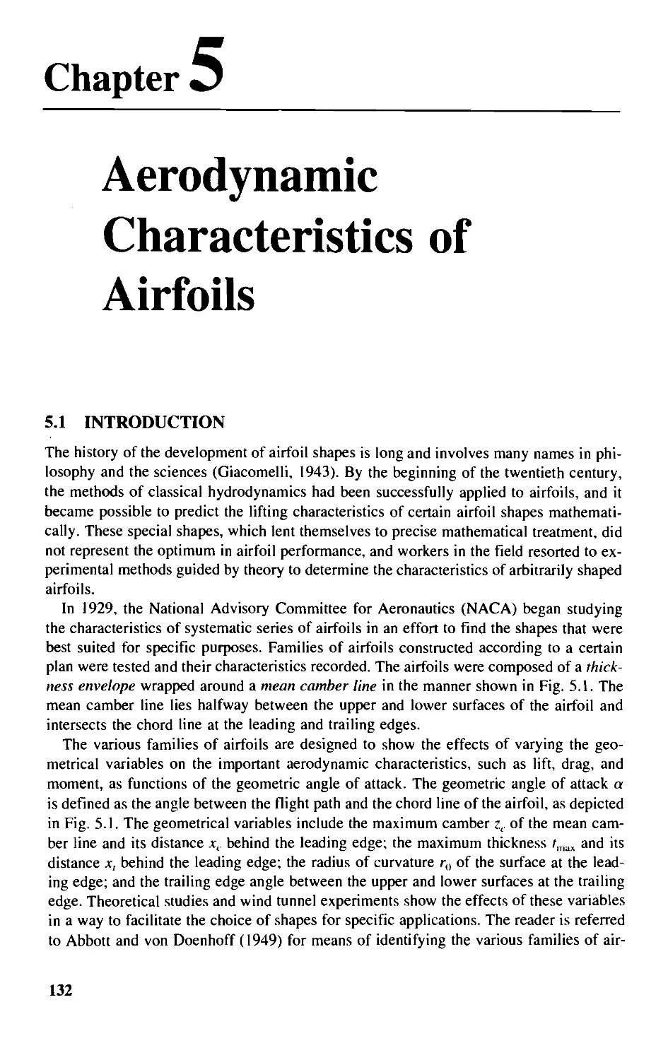 Chapter 5 - Aerodynamics Characteristics of Airfoils