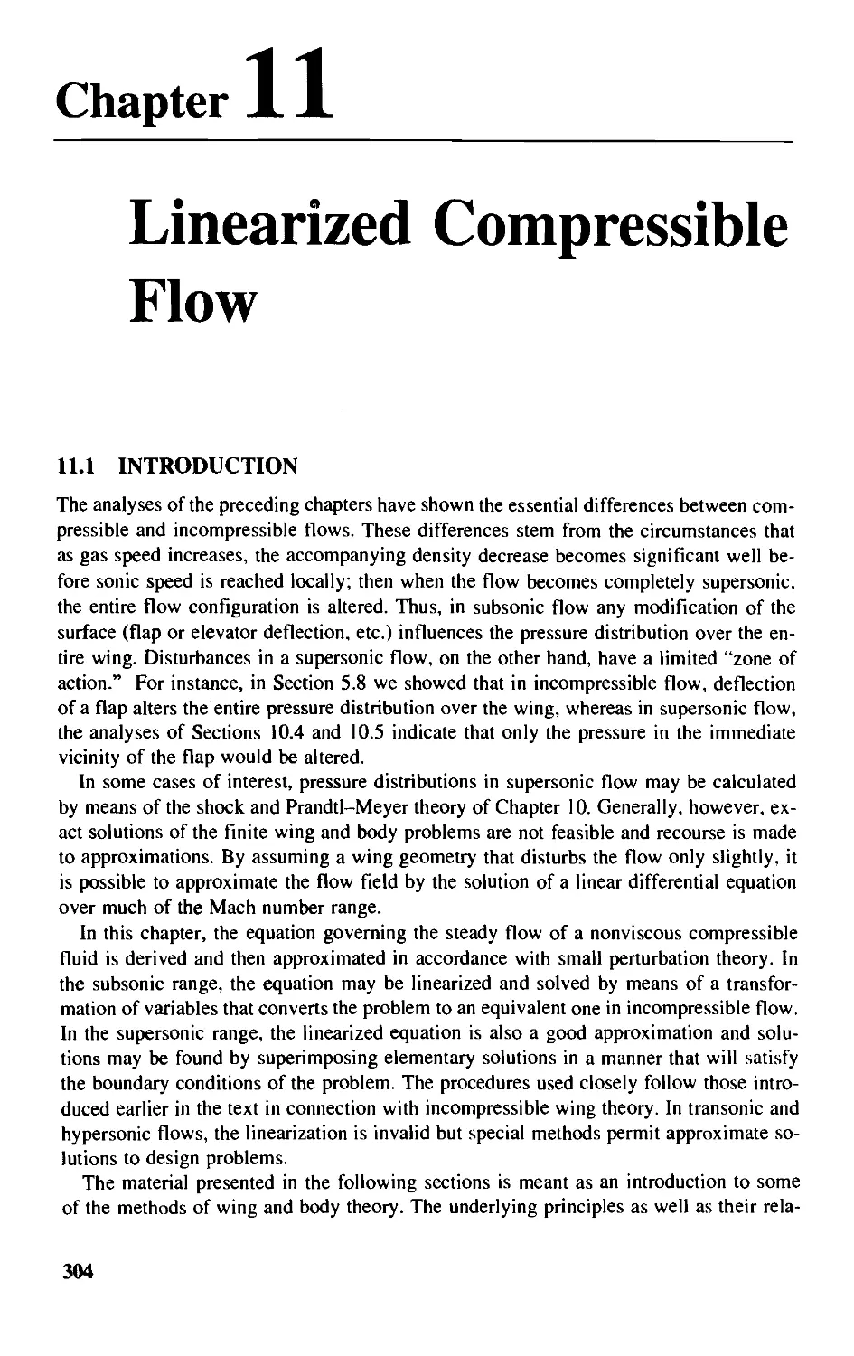Chapter 11 - Linearized Compressible Flow