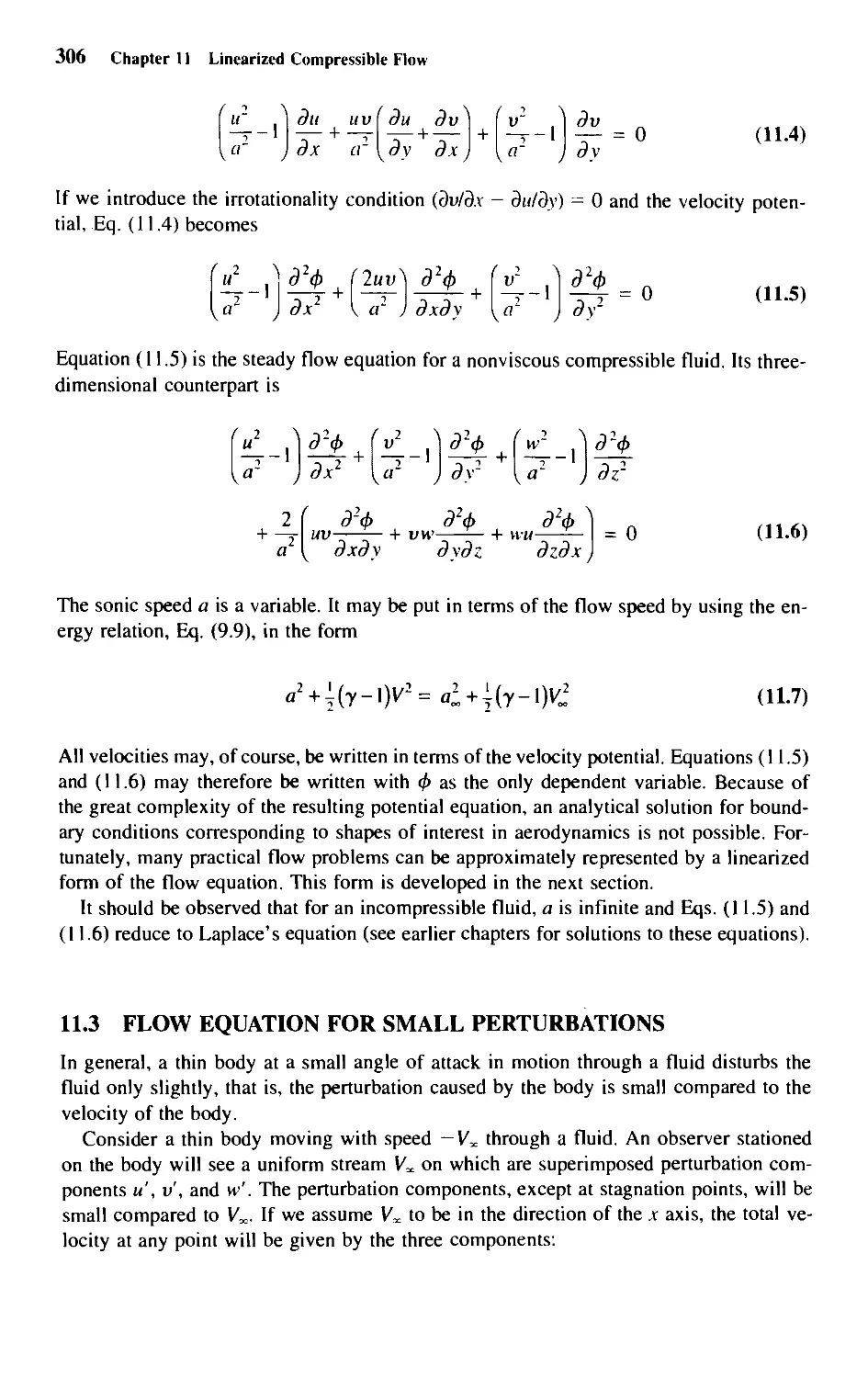 11.3 - Flow Equation for Small Perturbations