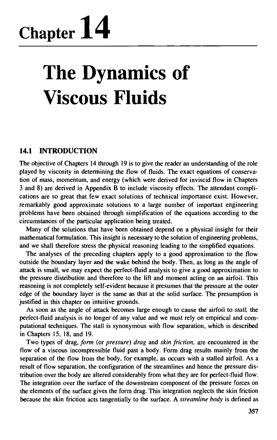 Chapter 14 - The Dynamics of Viscous Fluids