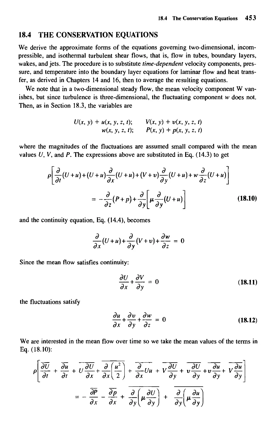 18.4 - The Conservation Equations