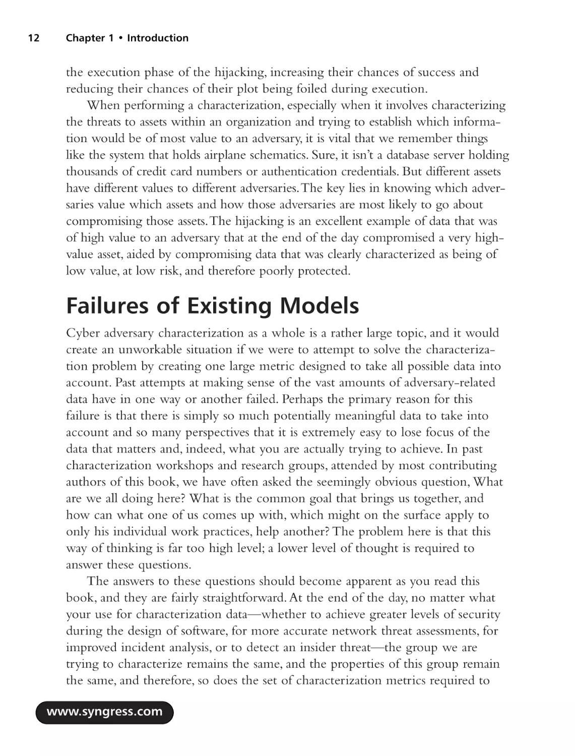 Failures of Existing Models