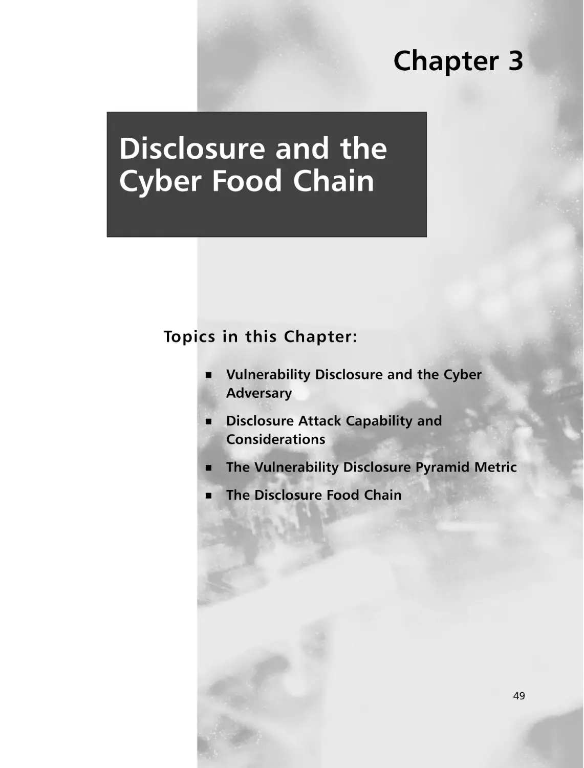 Chapter 3 Disclosure and the Cyber Food Chain