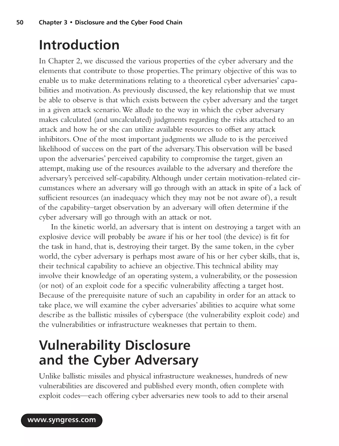 Introduction
Vulnerability Disclosure and the Cyber Adversary