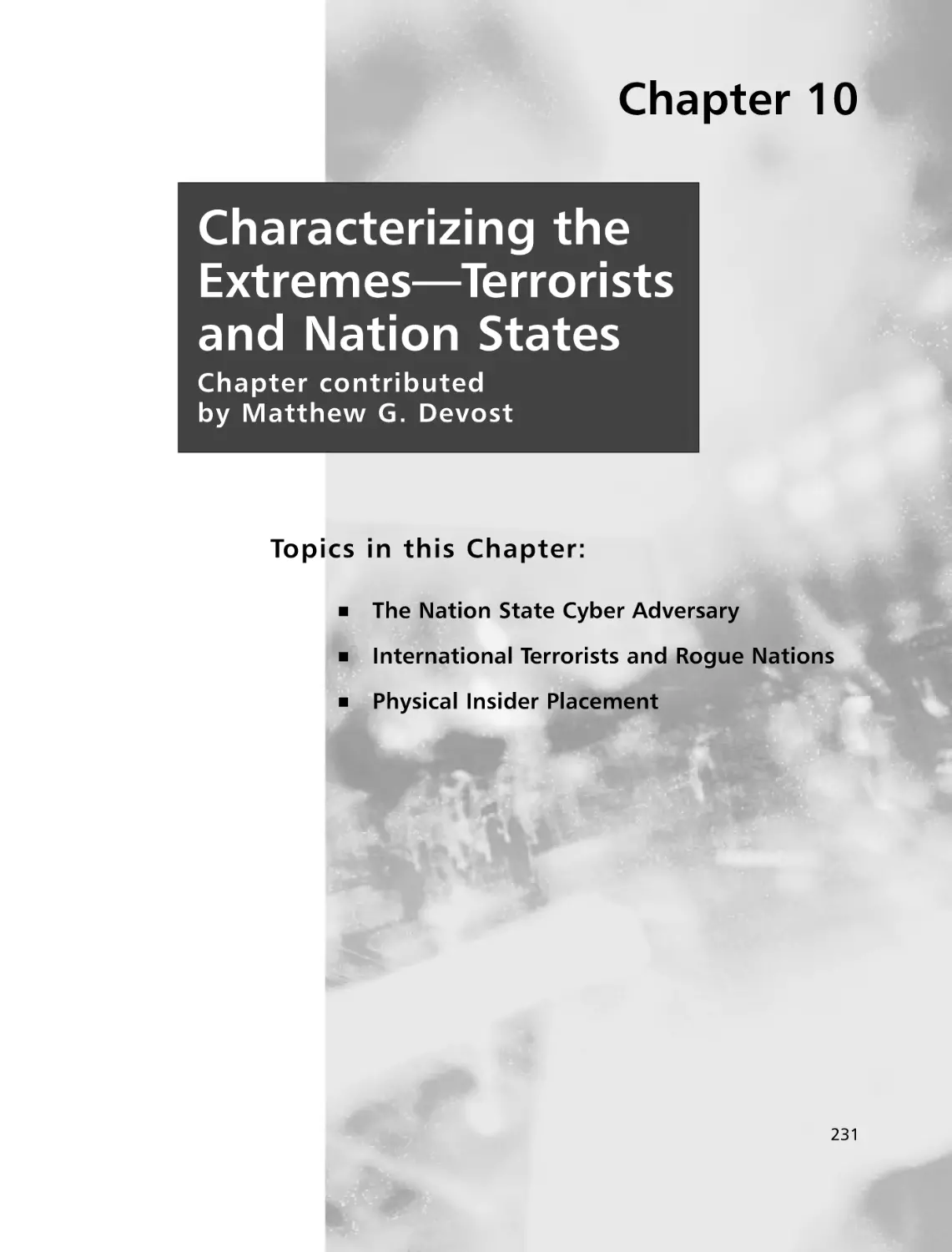 Chapter 10 Characterizing the Extremes-Terrorists and Nation States